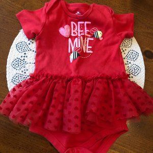 Red Valentine's Day BEE MINE Bodysuit 24M